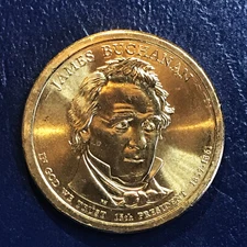 2010 D BU James Buchanan Presidential Dollar Uncirculated from Mint Roll