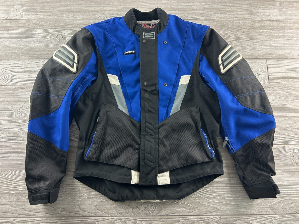 SHIFT Advanced Racing Mens Medium Jacket Blue/Black/White Padded SHIFT Advanced Racing Mens Medium Jacket Blue/Black/White Padded