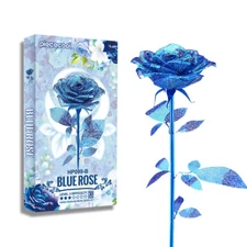 Piececool 3D Blue Rose Metal Building - Architectural Model for Adult Gifts