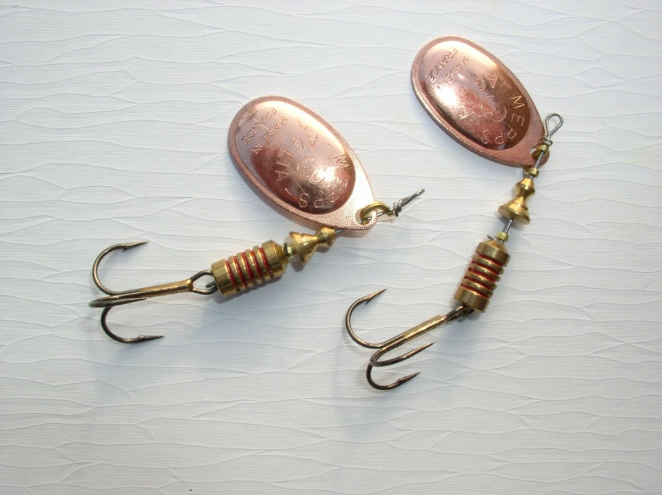 Mepps Aglia Spinner Kupfer, 6 Größen, 2,5 - 13 Gramm, Blinker, Lure, Spoon, Esox