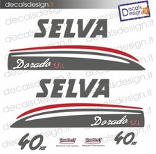 Adesivi motore marino fuoribordo Selva Dorado 40  EFI gommone barca stickers