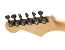 Genuine Tone Ninja 19:1 Locking Tuners, 6 Inline Staggered set, Black