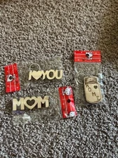 Fun Wood Hand Cut and Hand Painted Wood Tear Drop Key Chain Adventure, Journey