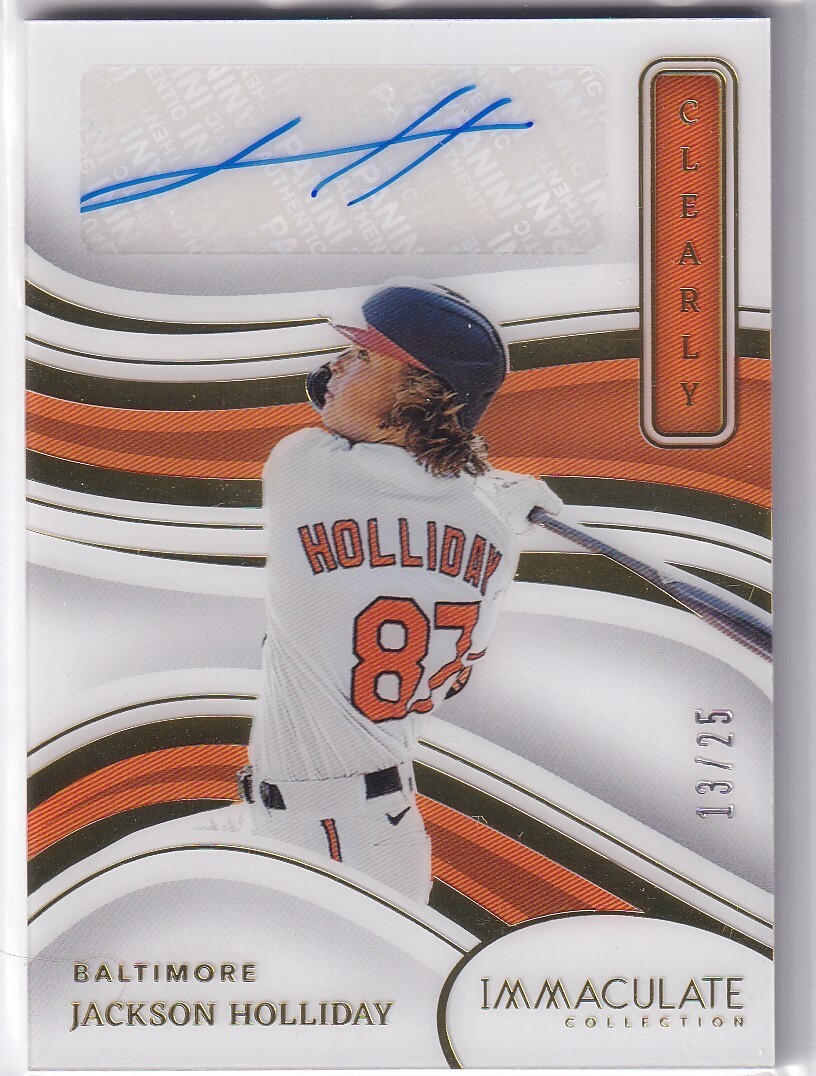 Jackson Holliday 直筆サイン 25シリ ホリデーMLB auto JACKSON HOLLIDAY /25 ROOKIE AUTO RC ORIOLES 2023 PANINI
