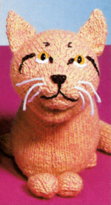 Fotokopie Strickanleitung - Knit Your Own Ginger Tom Cat 23 cm hoch - 0160
