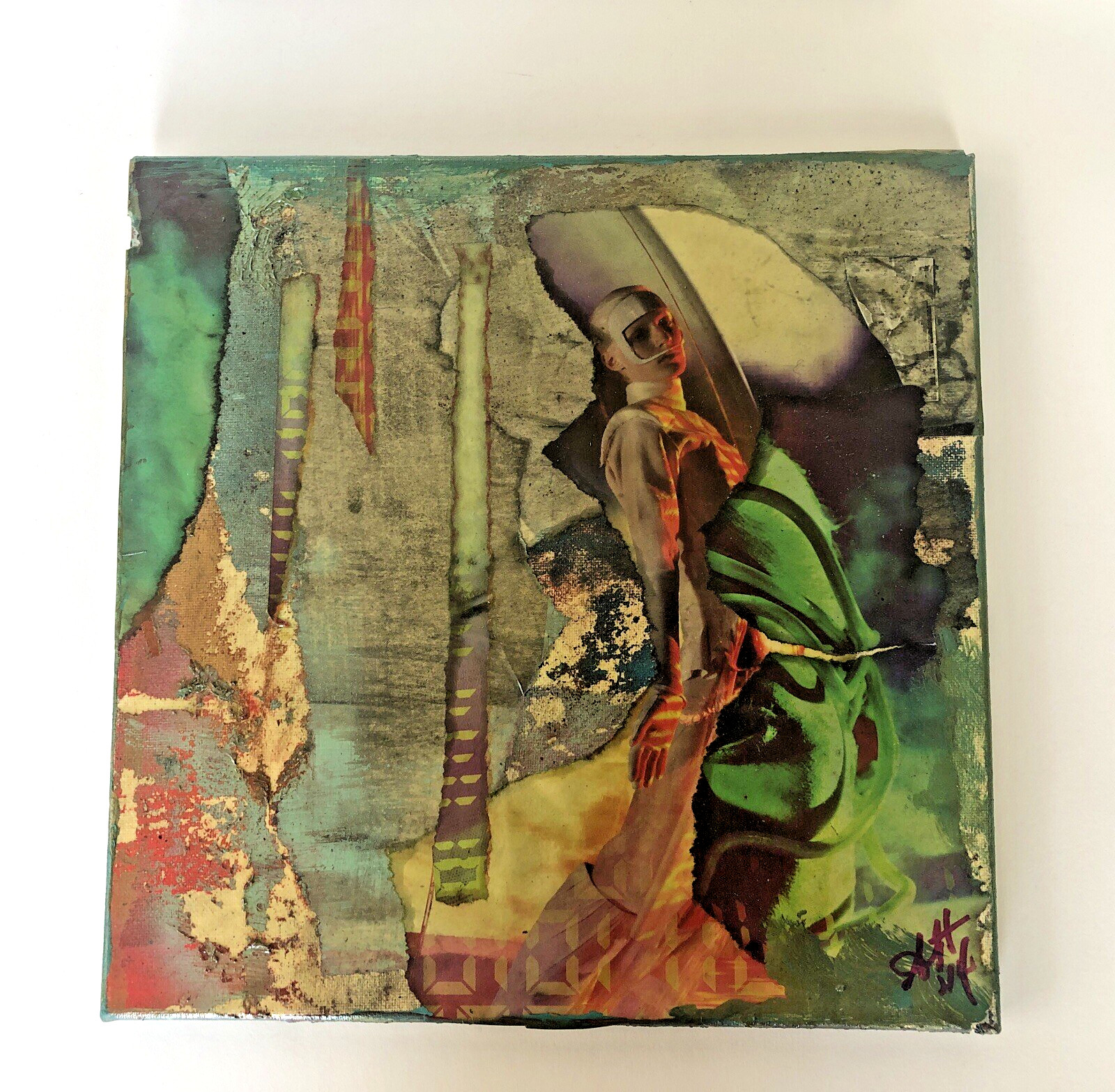 Painting Artist Signed 12 X 12 Unframed