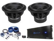 (2) Kicker 48cwrt104 10" 1600w Slim Subwoofers+sealed Box+mono Amplifier+amp Kit