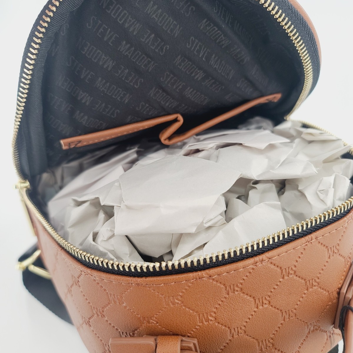 Steve Madden Mini Backpack BBLogo Cognac Tik Tok Women