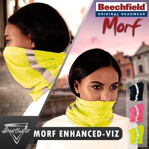 Face Mask Snood Neck Tube Warmer Scarf Beechfield Morf Bandana Balaclava Cover - Picture 5 of 135