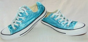 metallic blue converse