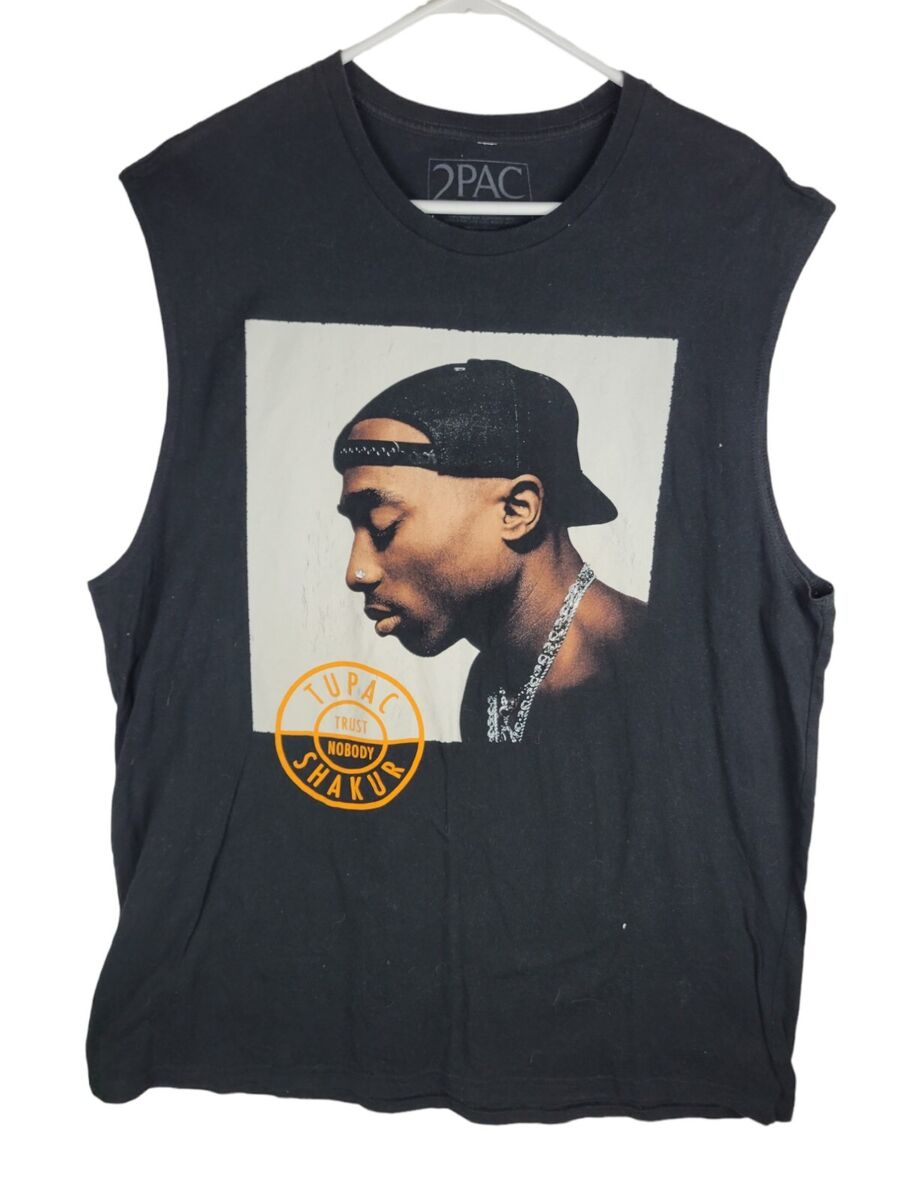 2Pac Mens Muscle Tank Top T-Shirt Size XL Black Sleeveless 2Pac Mens Muscle Tank Top T-Shirt Size XL Black Sleeveless