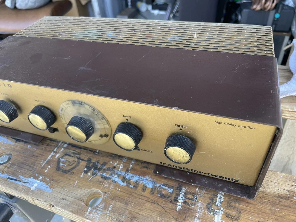 Realistic Transistor-Twenty High Fidelity Amplifier Radio Shack Corp, 4 parts - Image 3 of 4