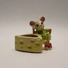 Vintage 1950s Shawnee Pottery Mouse Swiss Cheese USA Planter 705