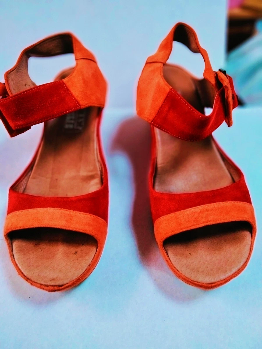 Sandales compensées orange cheap