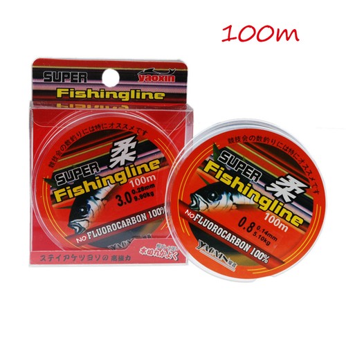 Super Strong 100 Fluorocarbon Monofilament Nylon Fishing Line 0.48LB