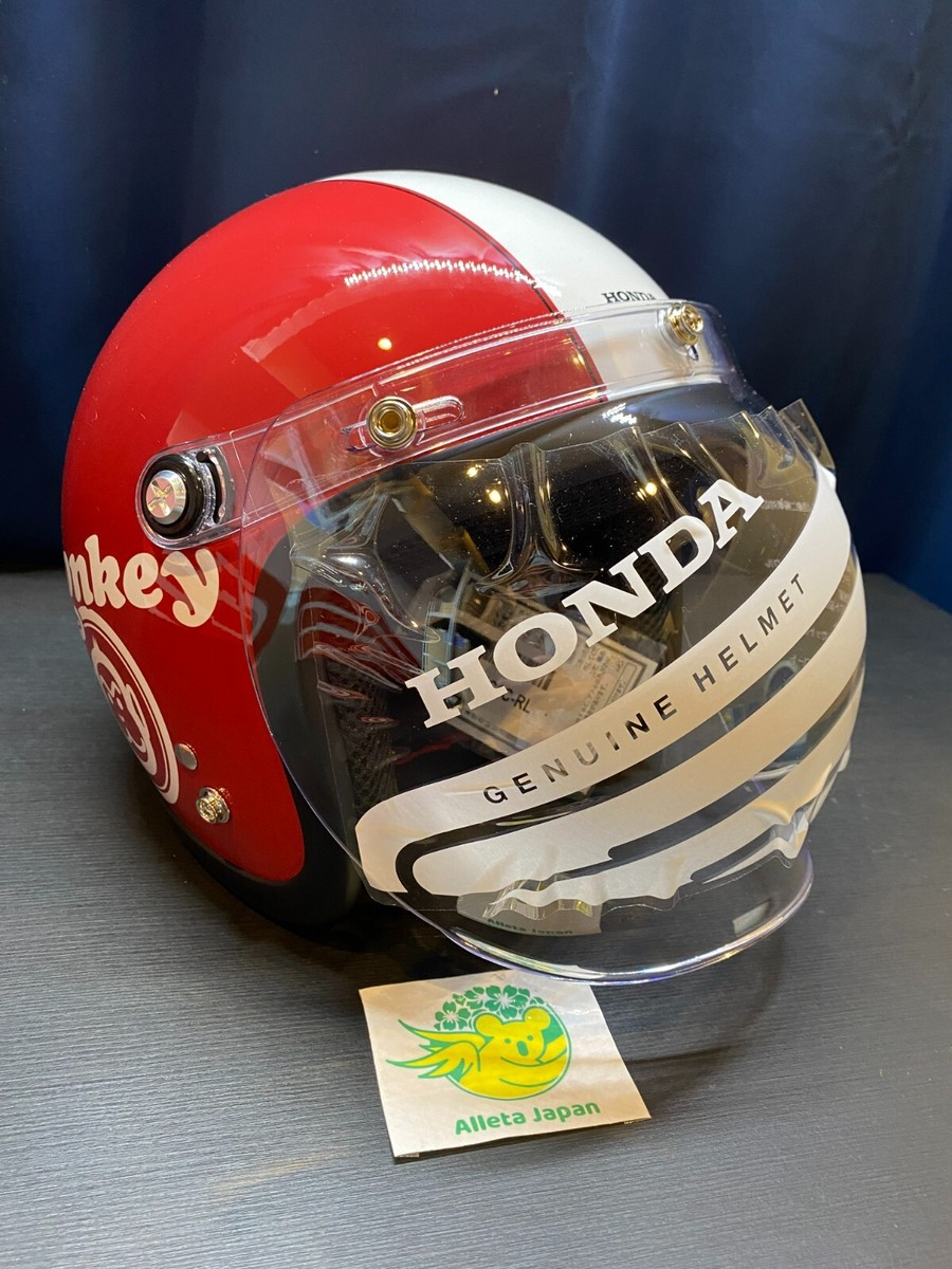 HONDA Monkey ジェットヘルメット クリーム×レッド HONDA MONKEY genuine open face helmet asian fit from japan