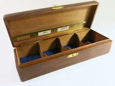 Restored Vintage Solid Mahogany Cigarette Presentation Box