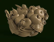 3D STL Model FRUIT BASKET for CNC Router Aspire Artcam 3D Printer Engraver Mill