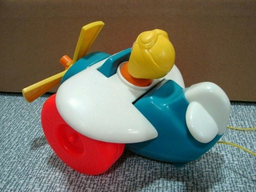 Vintage 1980 Fisher Price Little People Clicking Airplane Pull Toy # 171 - Picture 3 of 6