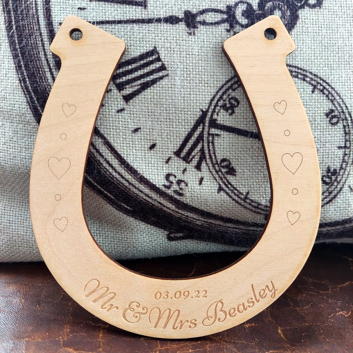 Personalised Wedding Laser Engraved Good Luck Horse Shoe eBay