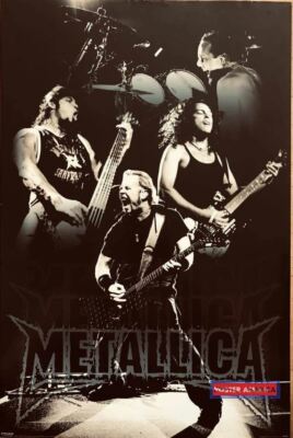 ポスター　ポスター　James Hetfield　James Hetfield METALLICA JAMES HETFIELD LIVE~ORIG 1987 POSTER~VTG PRINT