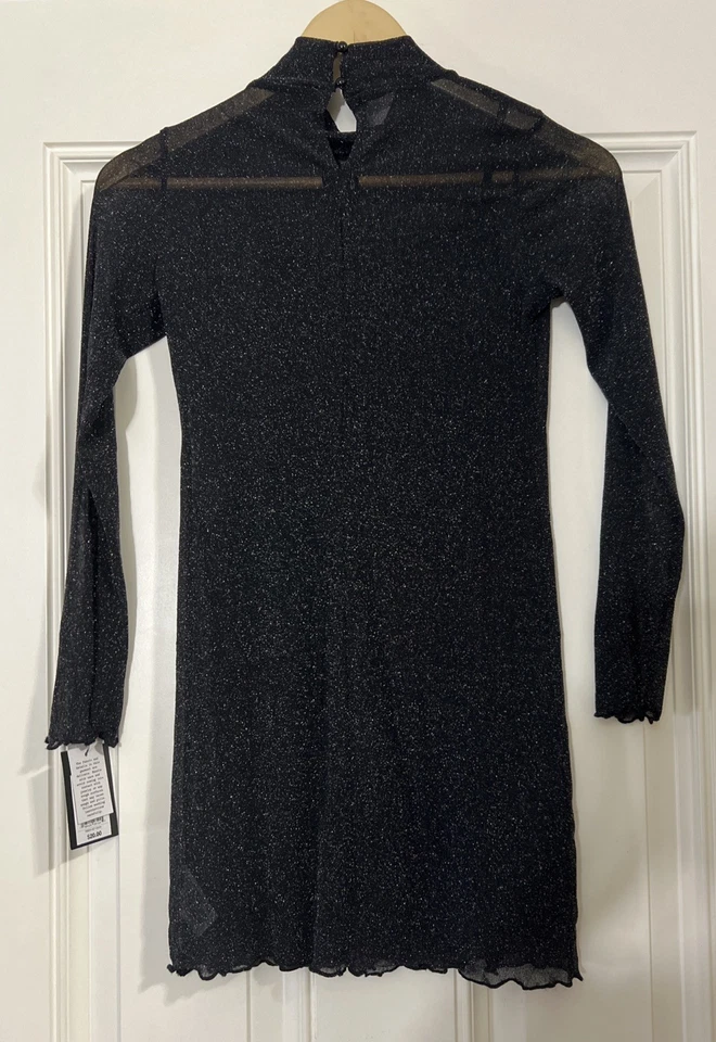 Nuevo con etiquetas Vestido Art Class Negro Encaje Talla Grande (10/12) Manga Larga Brillante Foto 4 de 4