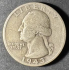 1943-S Silver Washington Quarter (Circulated) - (#2045) Very Fine Condition