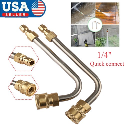 #ad #ad High Pressure Washer Gutter Cleaner Rod 1 4quot; Quick Connect Nozzle For Lance Wand $10.79