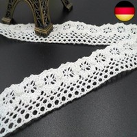 10 Meter Vintage Spitzenband Weiss Spitzenborte HäKel-Borte Spitze NäHen Karten