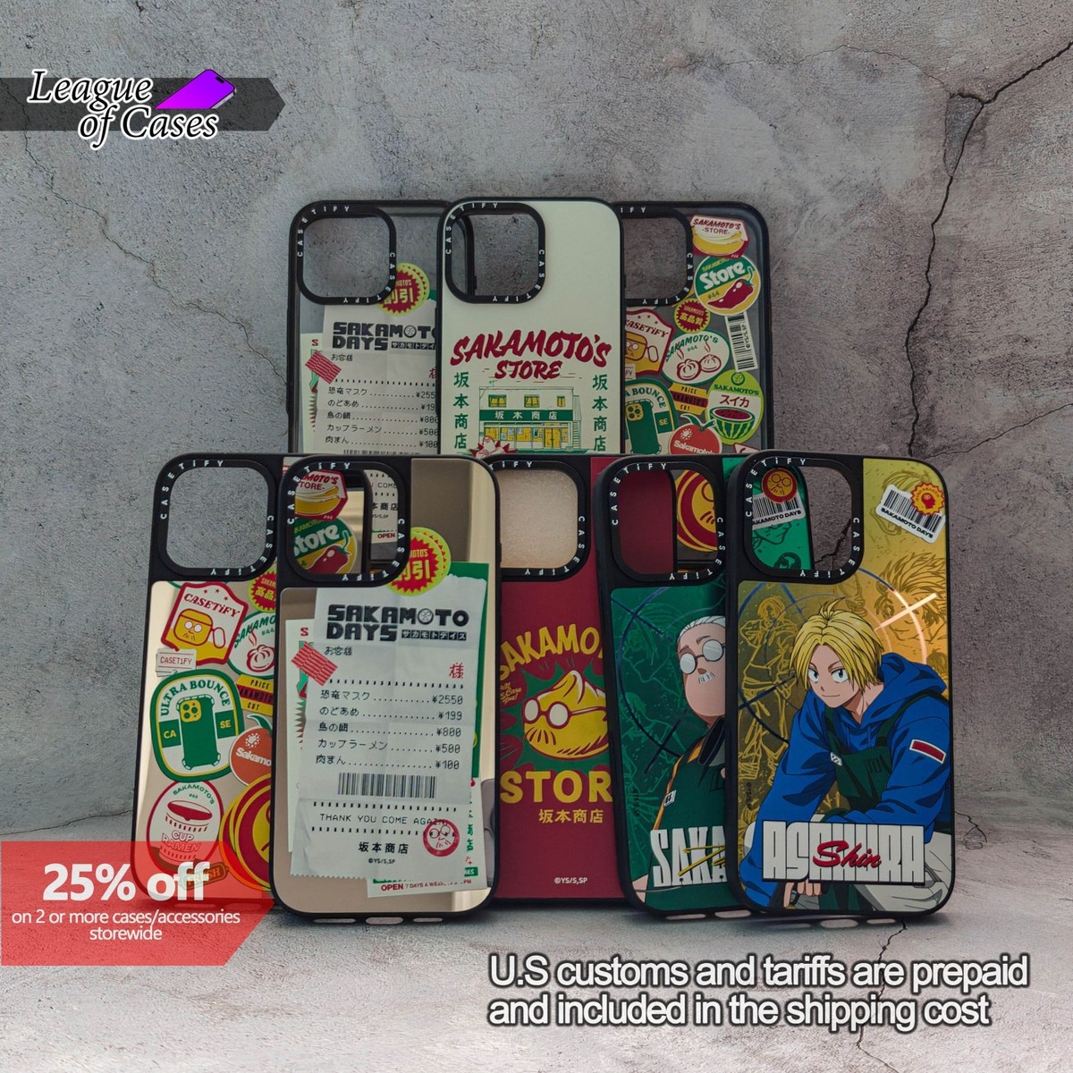 CASSETiFY SAKAMOTO'S STORE スマホケース Sakamoto Days Casetify Cases for iPhone 13-17 optional MagSafe