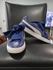 Puma Basket Heart. DE 364082 02. Blue/White Sneakers. Women Size 7.