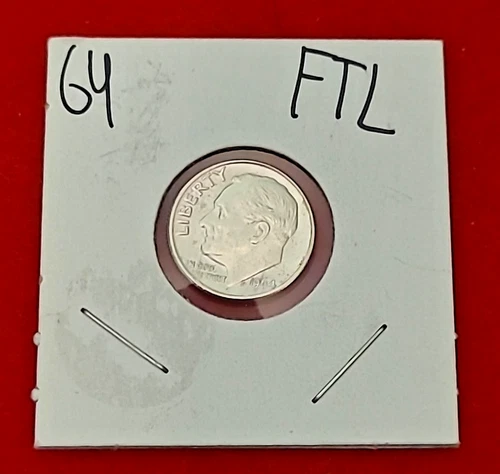 1964 P 10C Roosevelt Dime 90% Silver - Philadelphia Mint - Proof Like