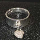 Vintage Carolee Sterling Silver Band With Heart - Size 8