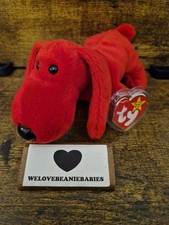 Ty Beanie Babies Rover The Red Dog Vintage Soft Plush with Tags Retired