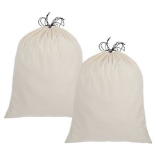 2Pack Dust Bags for Handbags, 19.3x23.7" Cotton Dust Cover Storage Bags, Beige