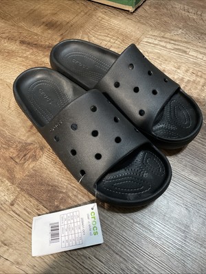 CROCS Adults Classic Slides V2 in Black Mens SIZE 11 Waterproof Comfort Sandal