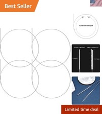 4-Pack Stainless Steel Feeding Tube Brushes with Flexible Nylon Cleaning Heads