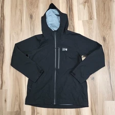 Mountain Hardwear Womens Stretch Ozonic Parka Black Large Rain