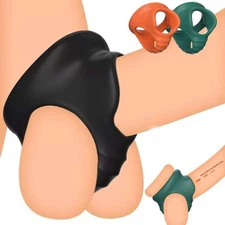 Penis Cock Ring Sling Cage Sleeve Ball Stretcher Male Enhancer Sex Toy For Men