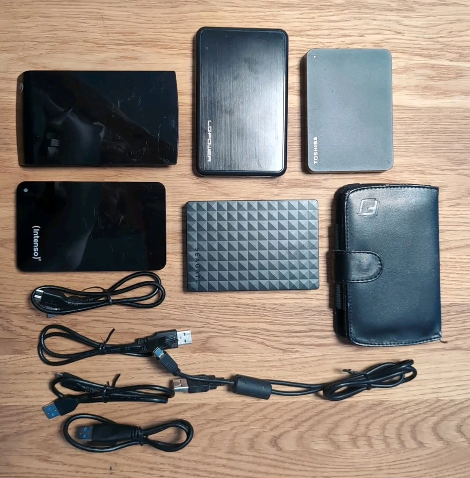 6 x Externe Festplatte Intenso Memory Case / Toshiba / 2 x Seagate / LC-Power