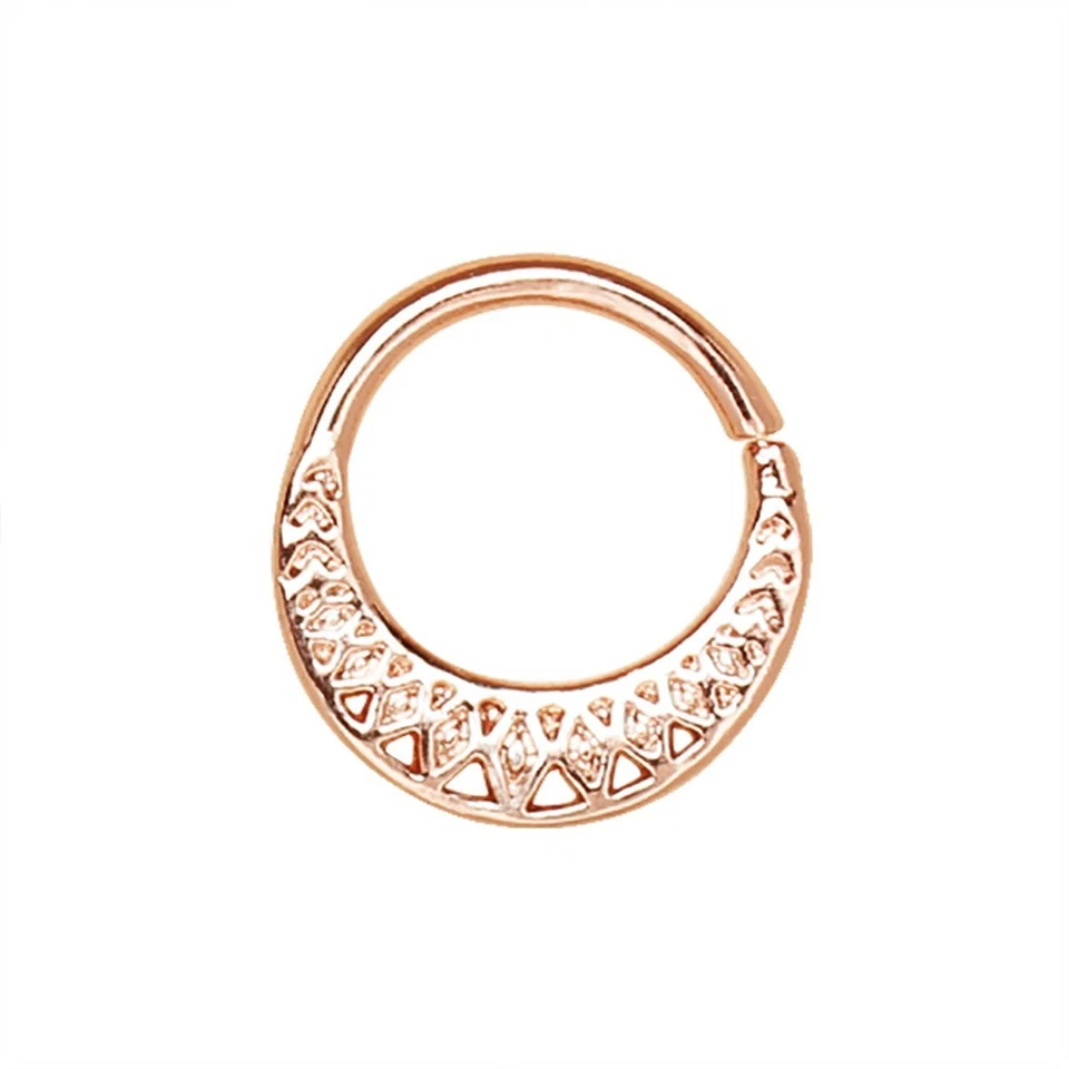 Rose Gold Plated Made for Royalty Annealed Tribal Septum Ring 1.2mm x 8mm - Image 3 of 3