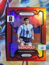 Panini 2026 Monopoly Prizm FIFA World Cup Red Prizm Diego Maradona Argentina #3