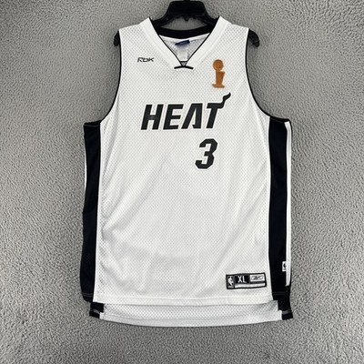 Miami Heat Jersey Mens XL White NBA Basketball Dwyane Wade Reebok
