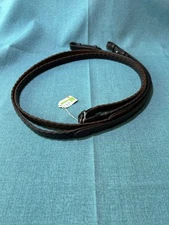 NEW 118 Bobby’s 5/8”x56” Brown Flat Leather Braided Snaffle Reins