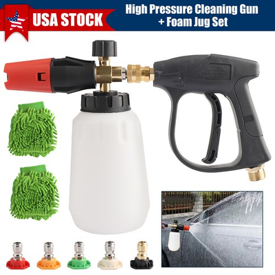 #ad Snow Foam Lance Cannon Soap Bottle Sprayer For Pressure Washer Gun Jet Car Wash $22.99