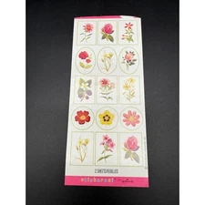 Vintage Stickeroni Hallmark Stickers Floral Botanical Borders Single Sheet