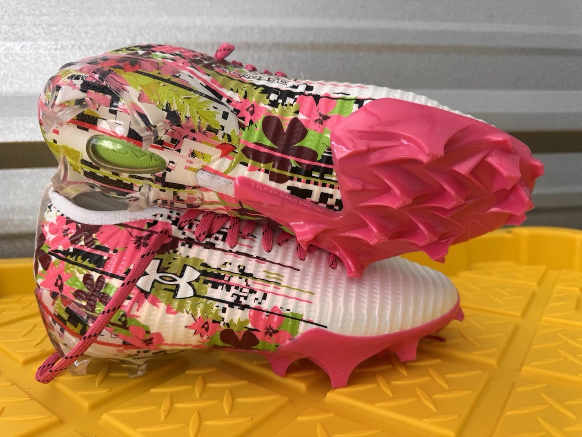Under Armour Highlight Pro Lacrosse Cleats Mens 15 White Pink Floral 6005974-100 Amazon.com | Under Armour Unisex Highlight LAX MC Lacrosse  main image 2