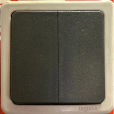 Legrand 91707 - Double Interrupteur Va et vient PLEXO 55 (SANS BOITIER)