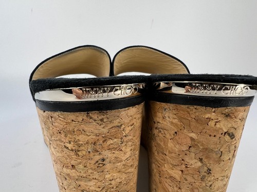 Jimmy Choo sandals Deedee platform wedge black suede 39.5 uk6.6 rarely worn *LC - Picture 6 of 10