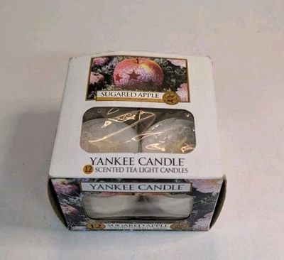 Yankee Candle SUGARED APPLE RETIRED SCENT Box of 10 Scented Tealight Candles - Image 1 of 4